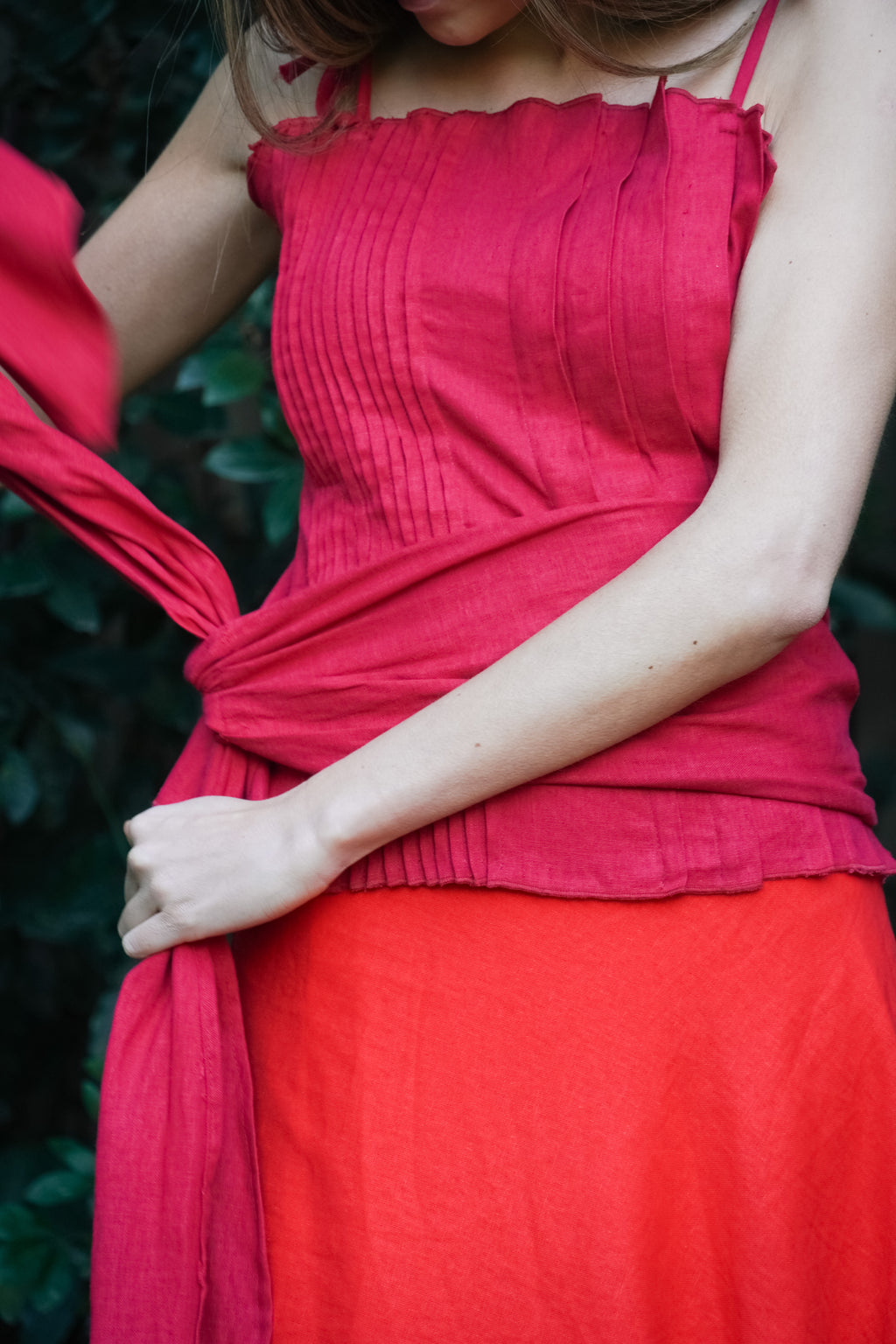Falda Raulí Roja