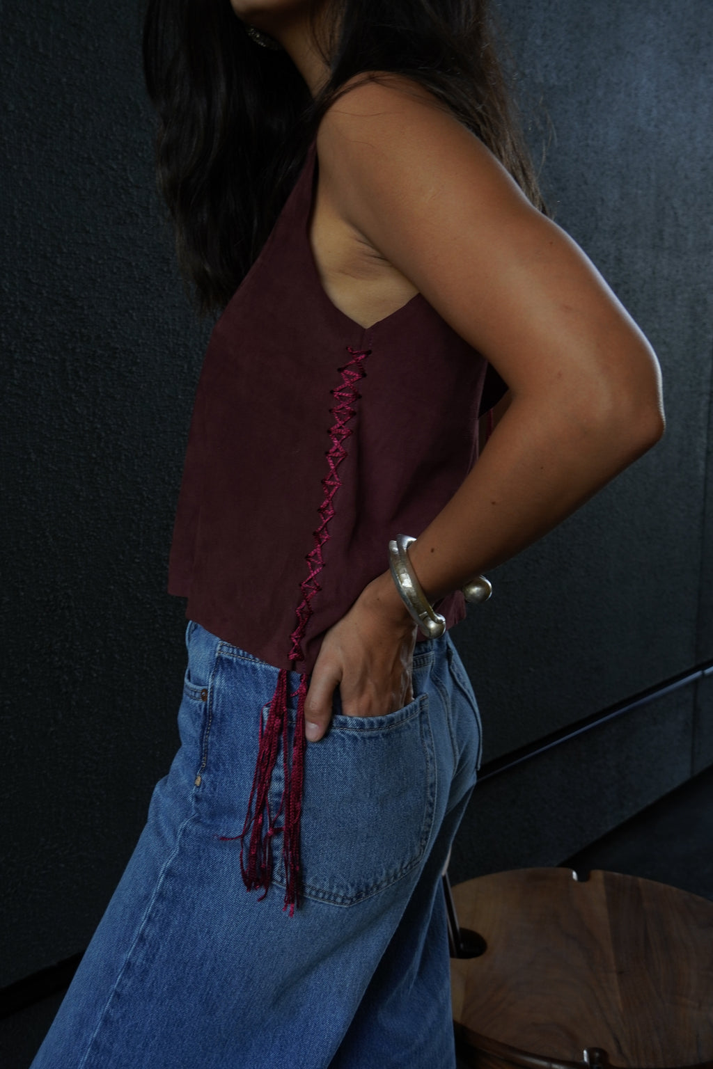 Top Halter Ñirre Cuero