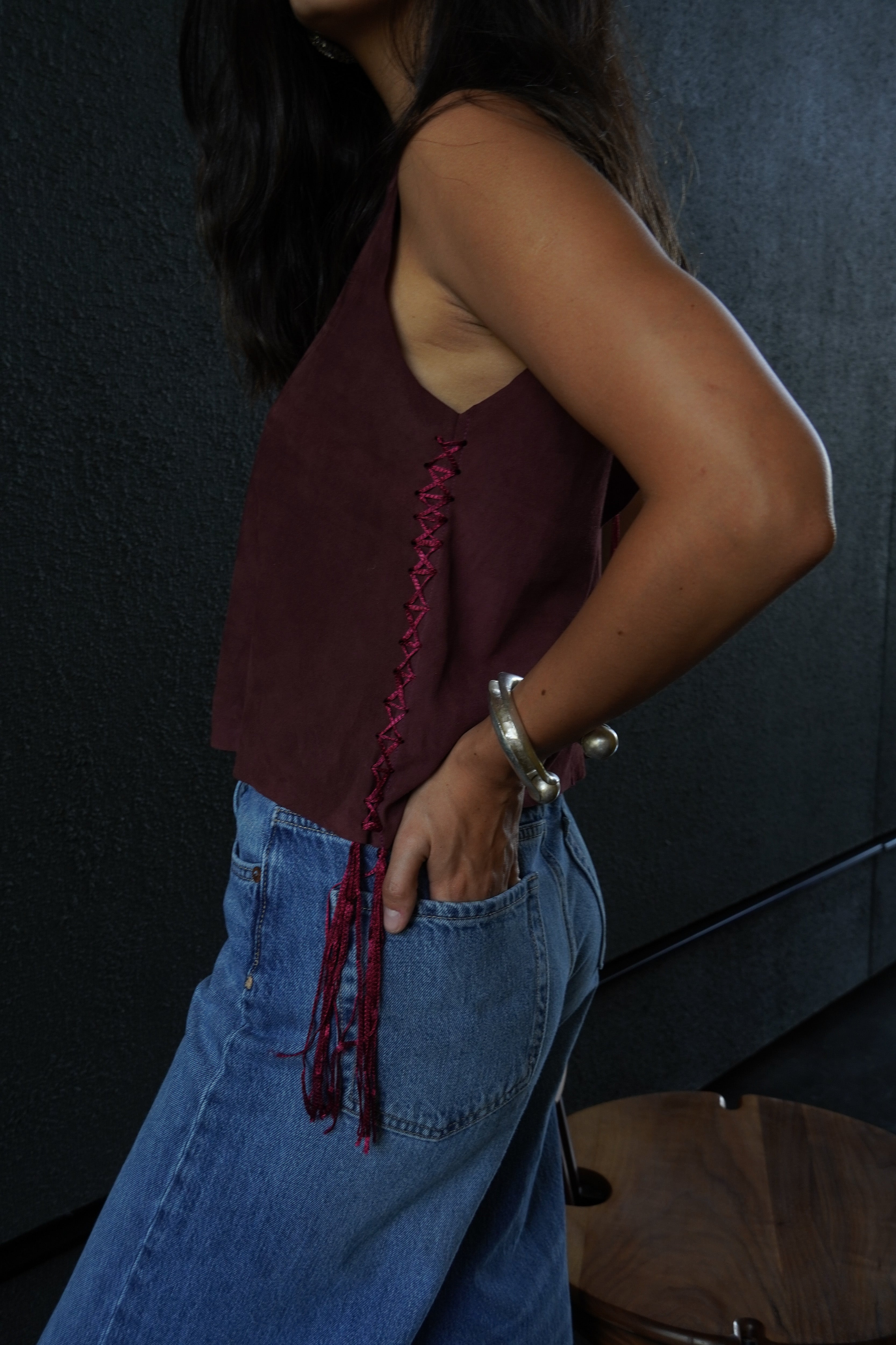 Top Halter Ñirre Cuero