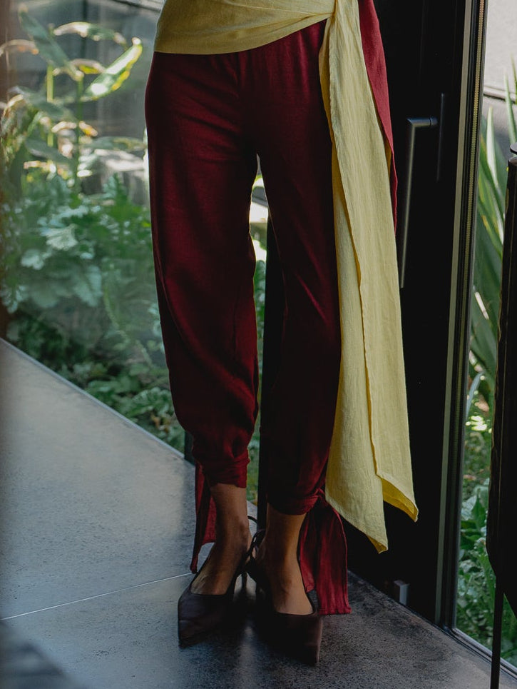 Pantalón Canelo Burdeo