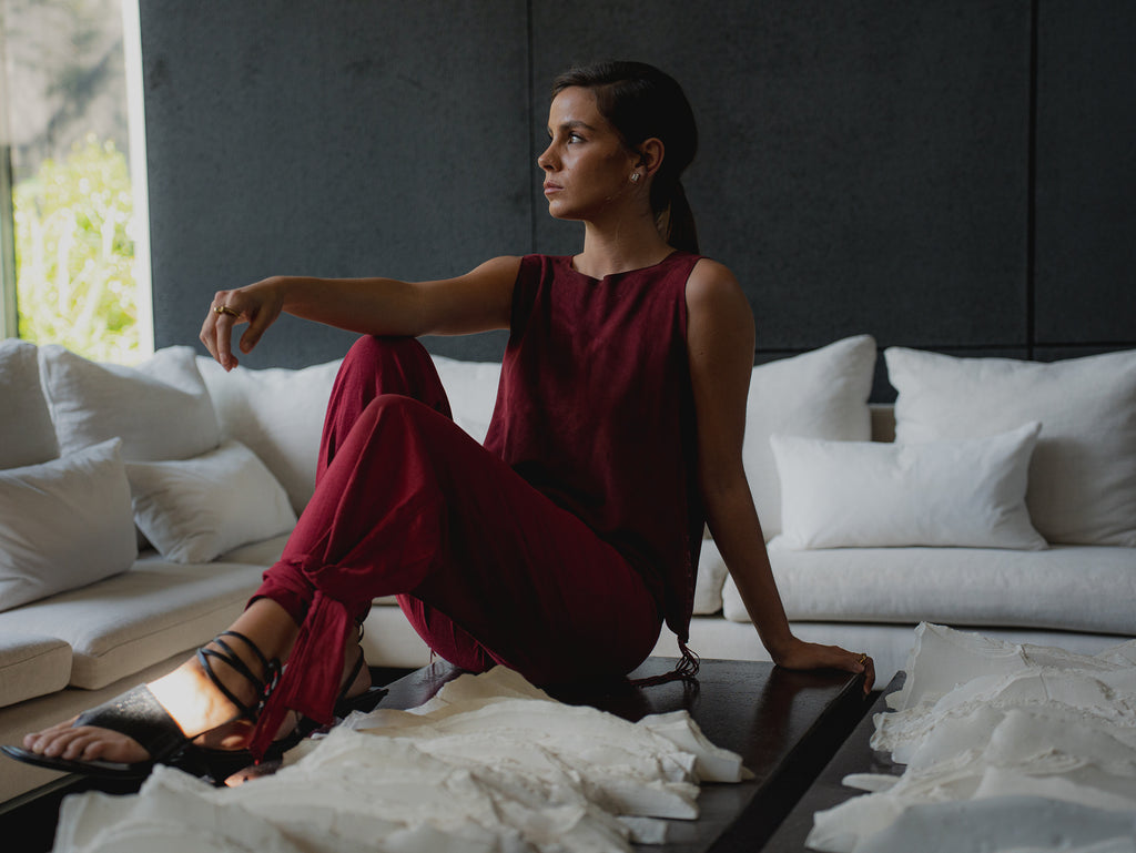 Pantalón Canelo Burdeo